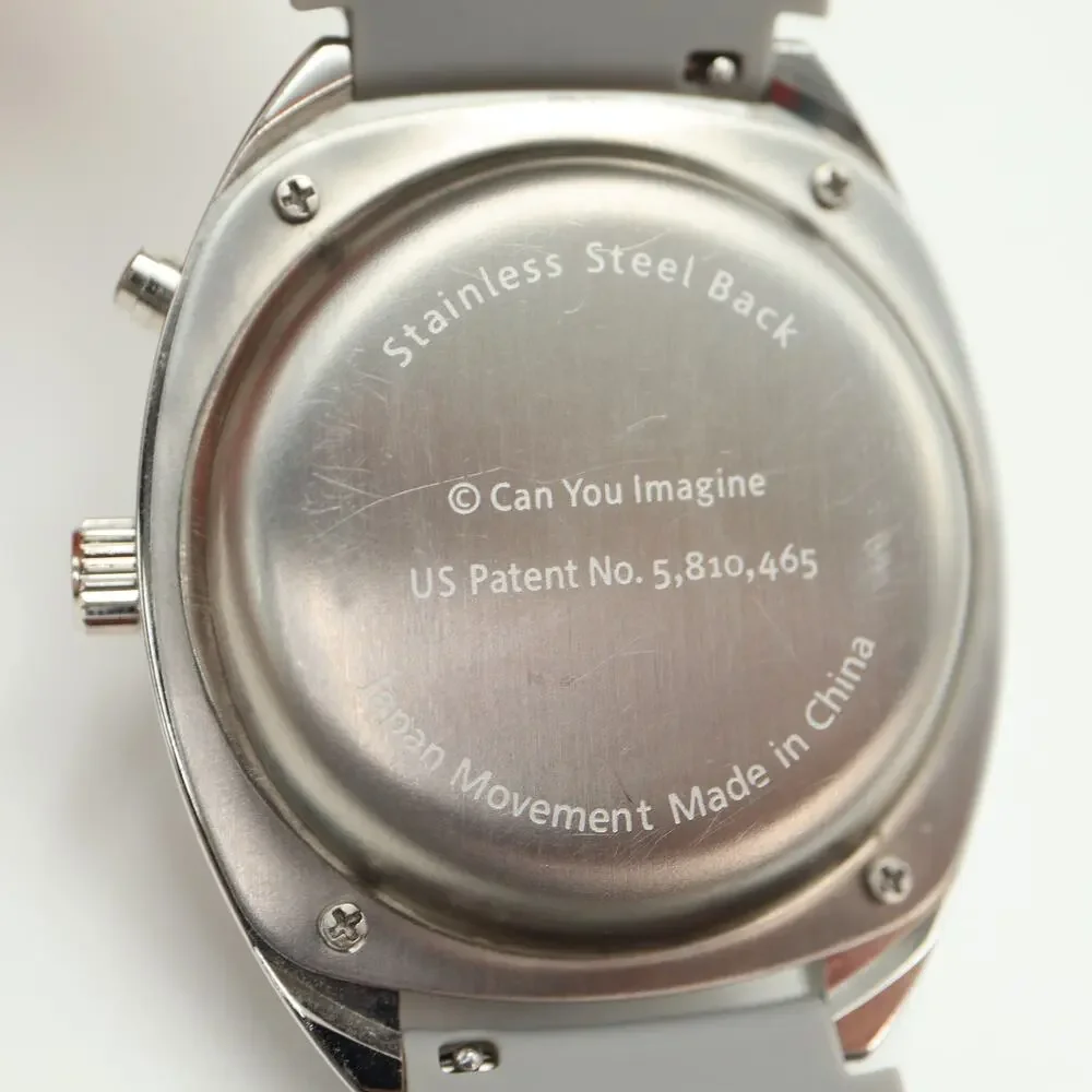 Can You Imagine Infinity Optics Mirror Black Light 45mm Watch Retro WORKING